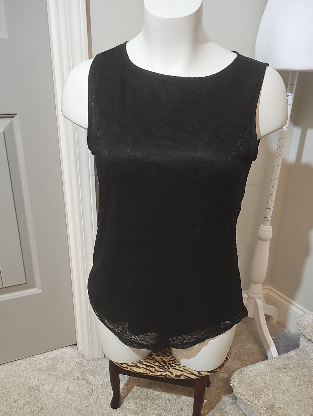 torrid Black Lace Overlay Sleeveless Camisole